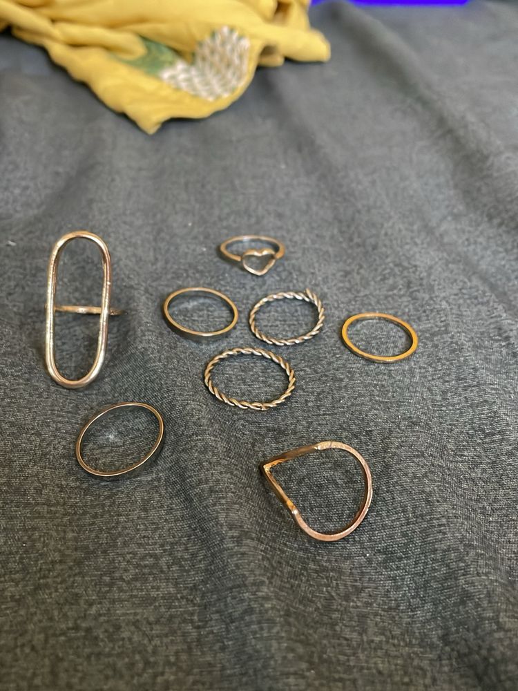 Pack Of 8 Rings