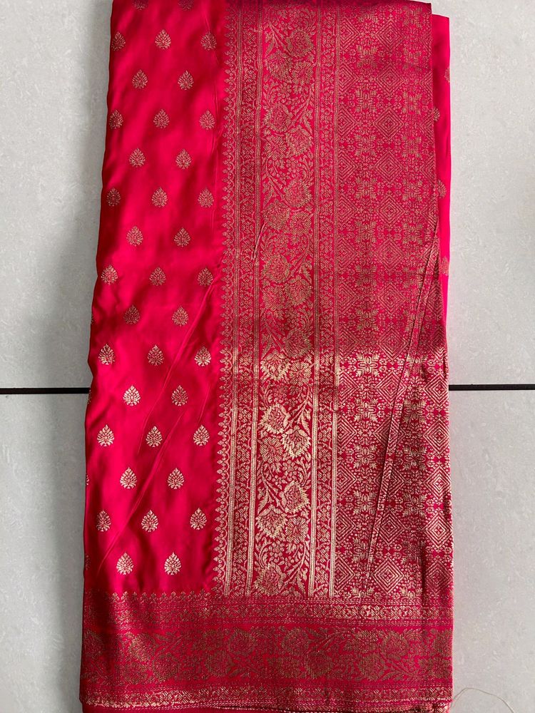 Brand New Rani Pink Saree