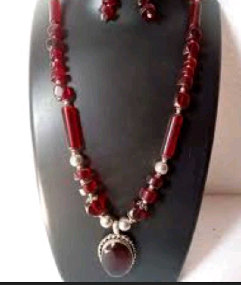 Red crystal jewelry jaadi