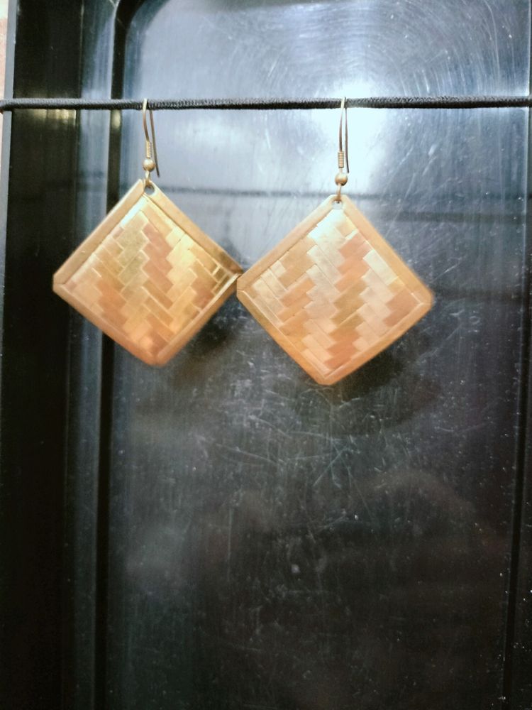 Geometric Woven Earrings