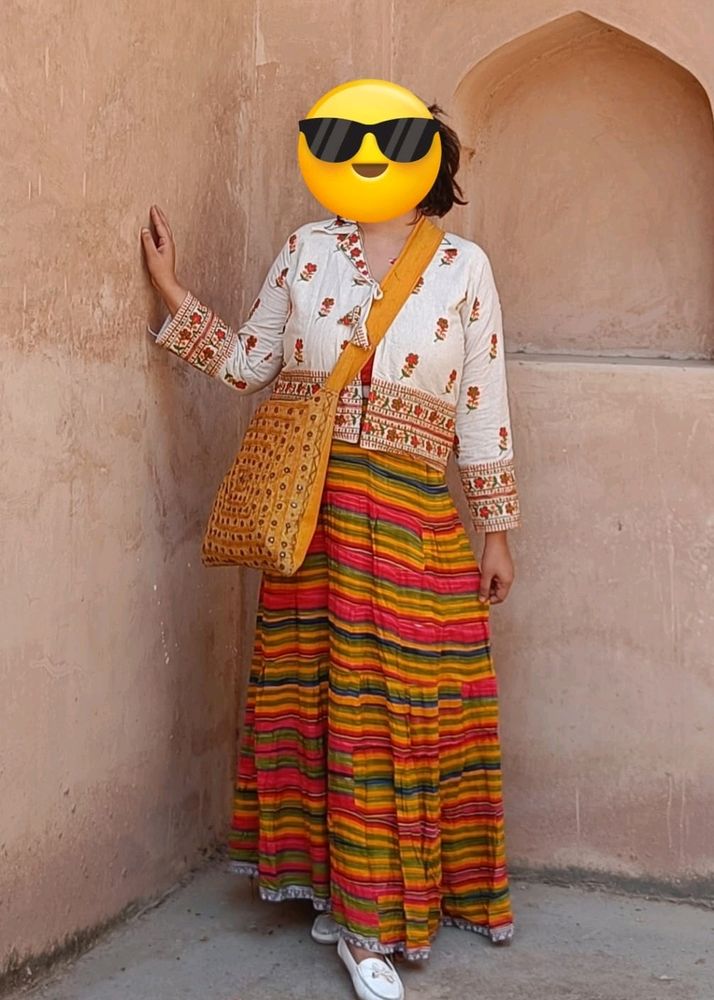 Cotton Jaipuri Long Skirt