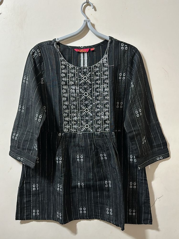 Black Embroidery Tunic