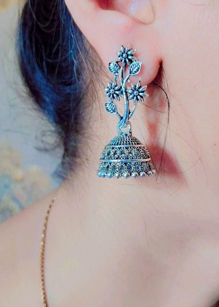 Oxidised Jhumka