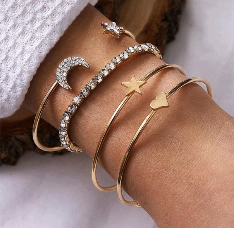 American Design Gold - Plated Bracelet Pack Of 4