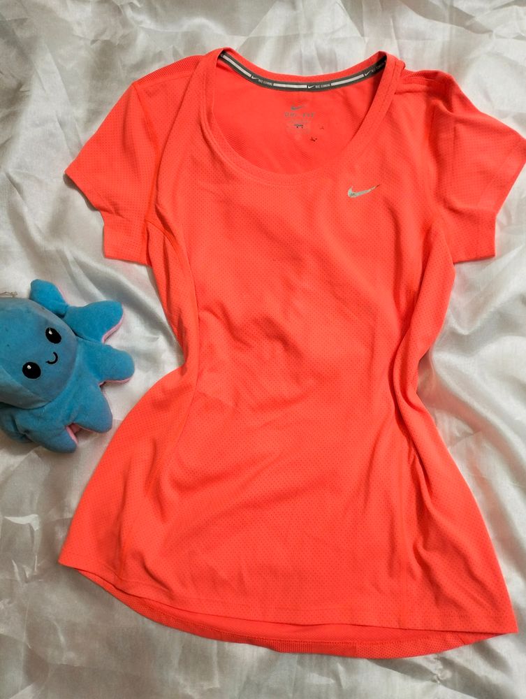 Neon Orange Nike Authentic Running T Shirt