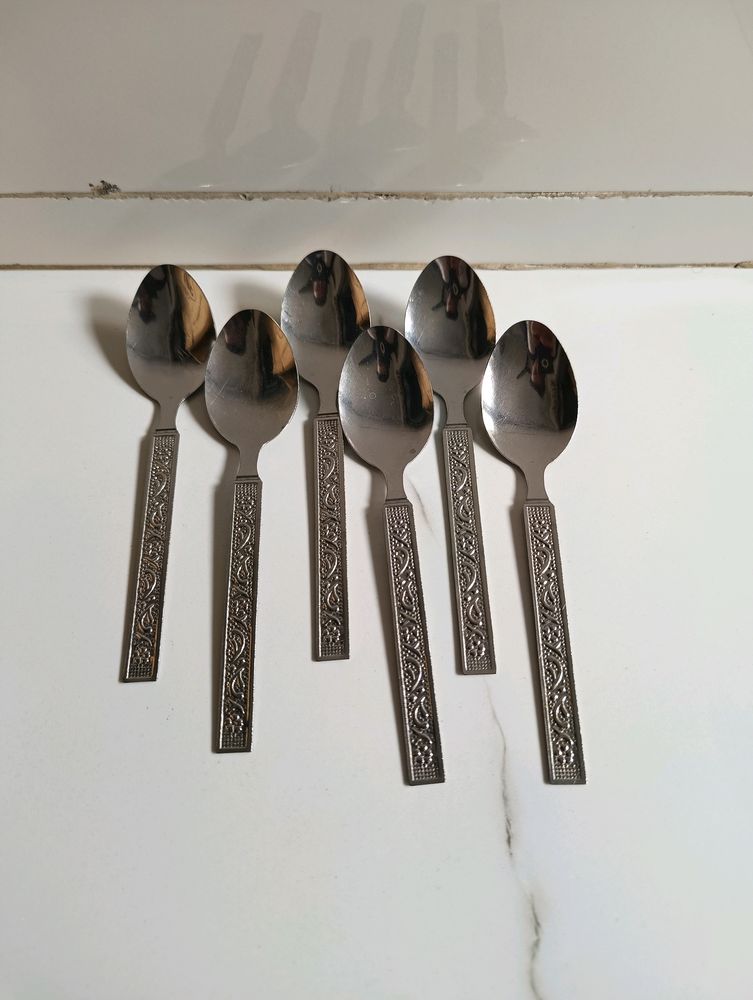 Cutlery Stainless Steel Dinner Spoons - Pack of 6