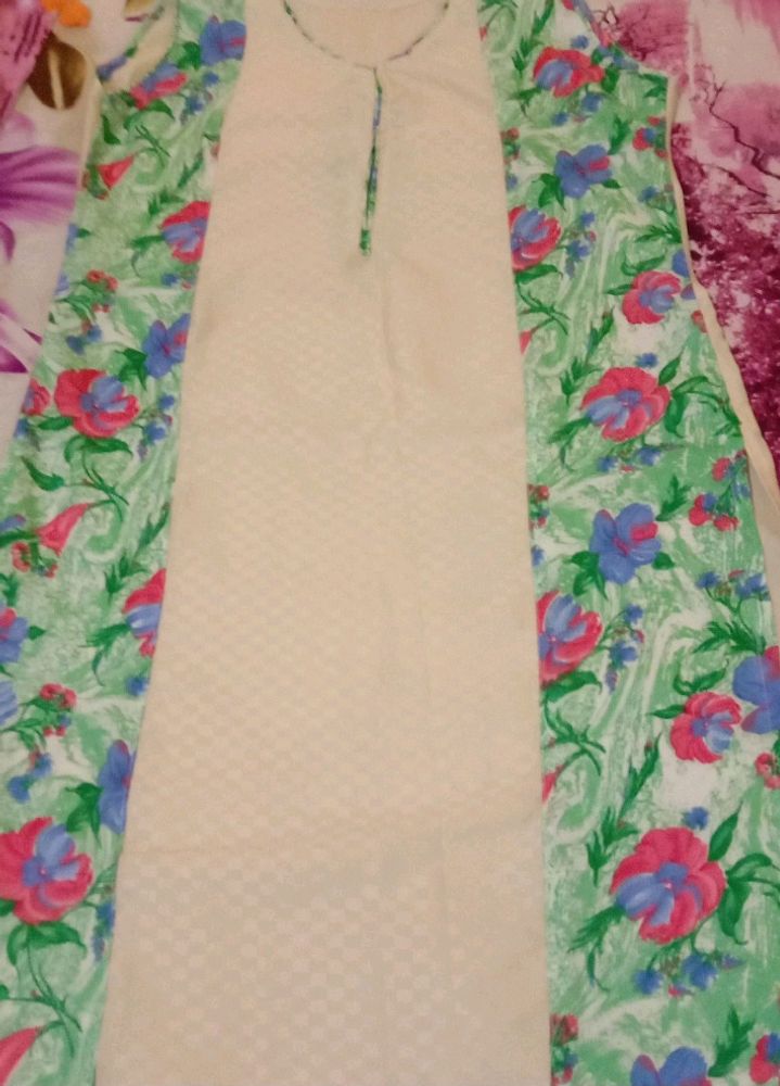 Flower Print Daily Wear Summer Kurti