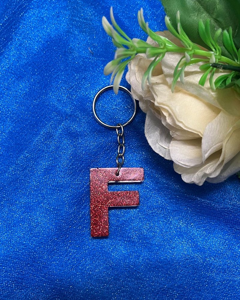 Red And Glitter Keychain