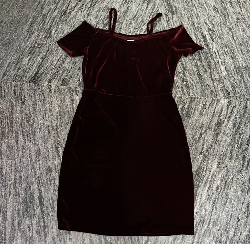 Red Velvet Bodycon Dress