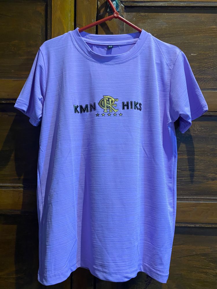 Round Neck K look Lavender T-shirt