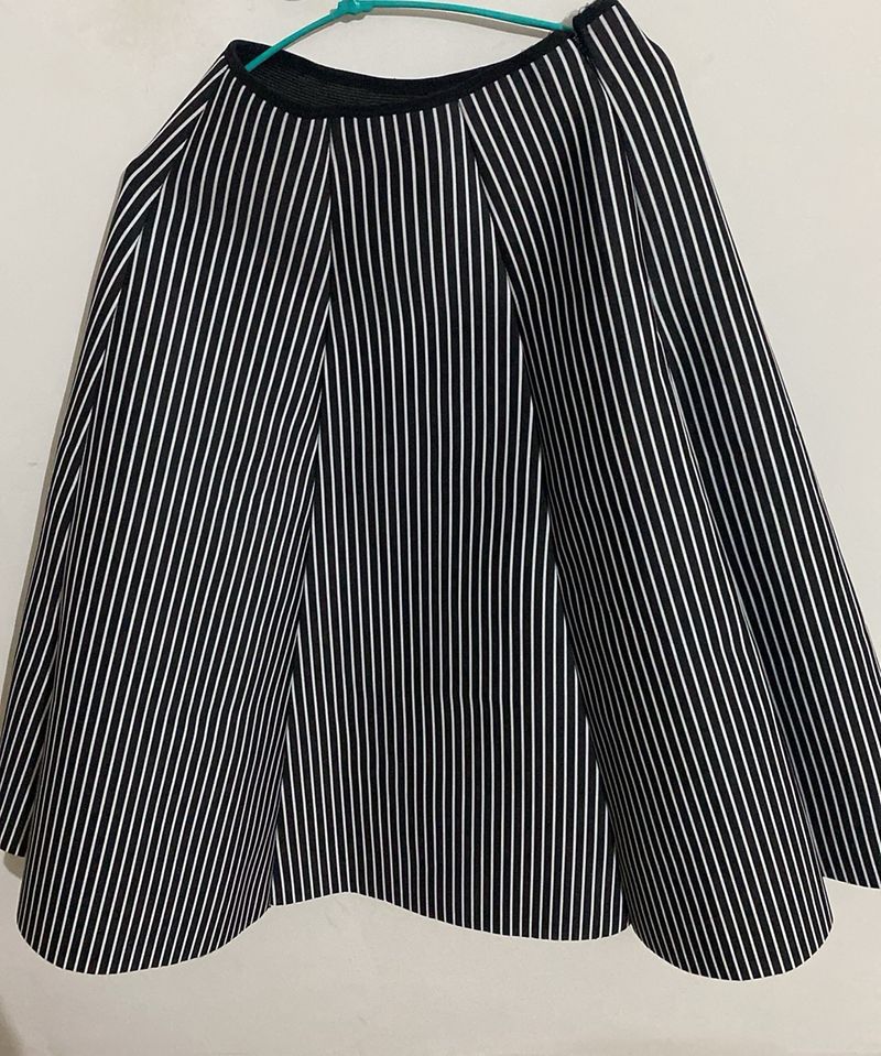 Black & White Lining Skirt