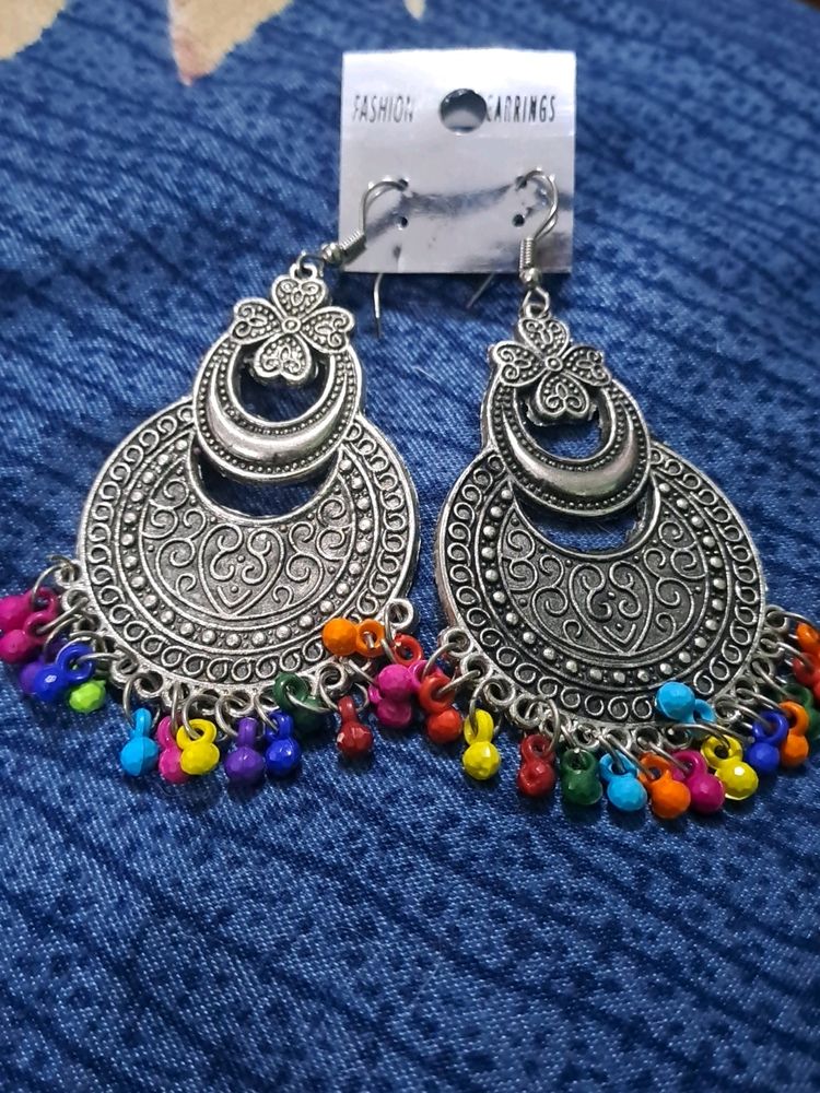 Oxidised Earring