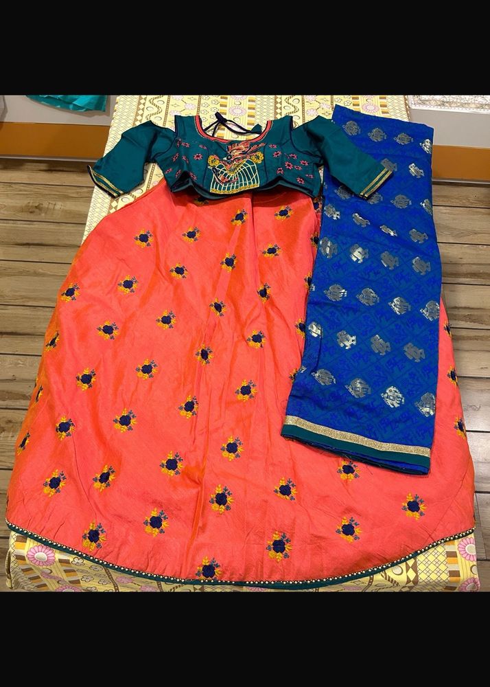 Embroided Lehenga Choli With Dupatta