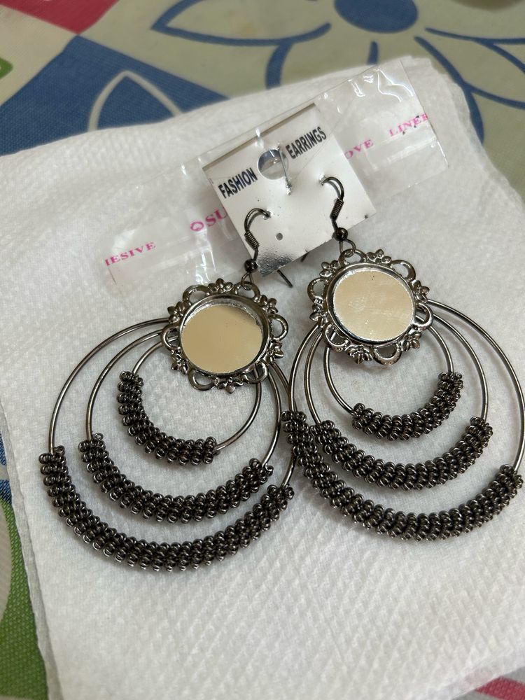 Oxidised Earrings    60 Coins