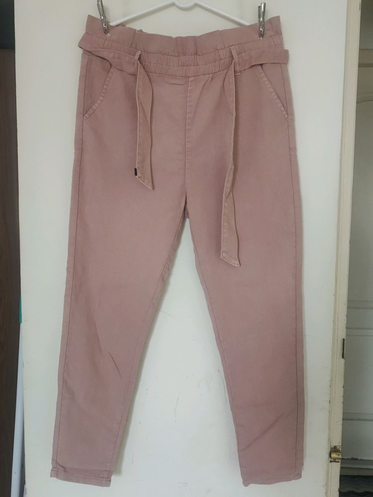 Slim Cotton High Waist Pant