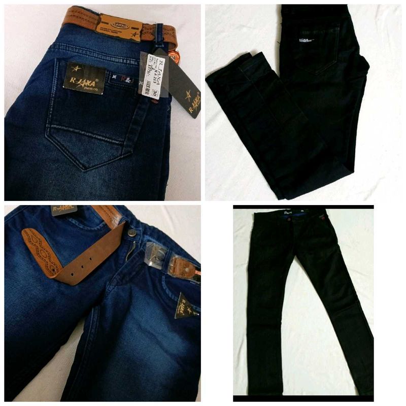 2 Branded Blue And Black Jeans