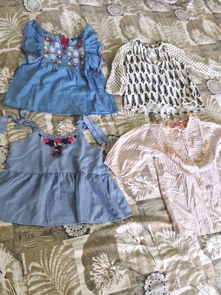 Combo Of 4 Tops For 8 Year Old Girl