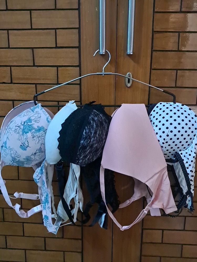 Combo Of  Five Imported Fabric Bra