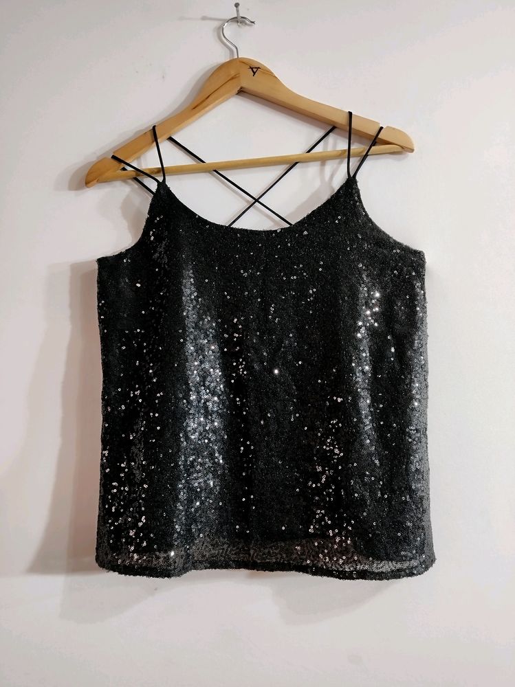 Carlton Women Black Sequin Worked Top