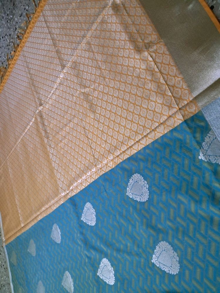 Embossed Pattu Saree