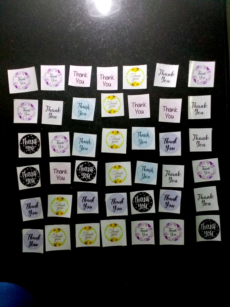 thank you colour full stickers ((pack of 42))