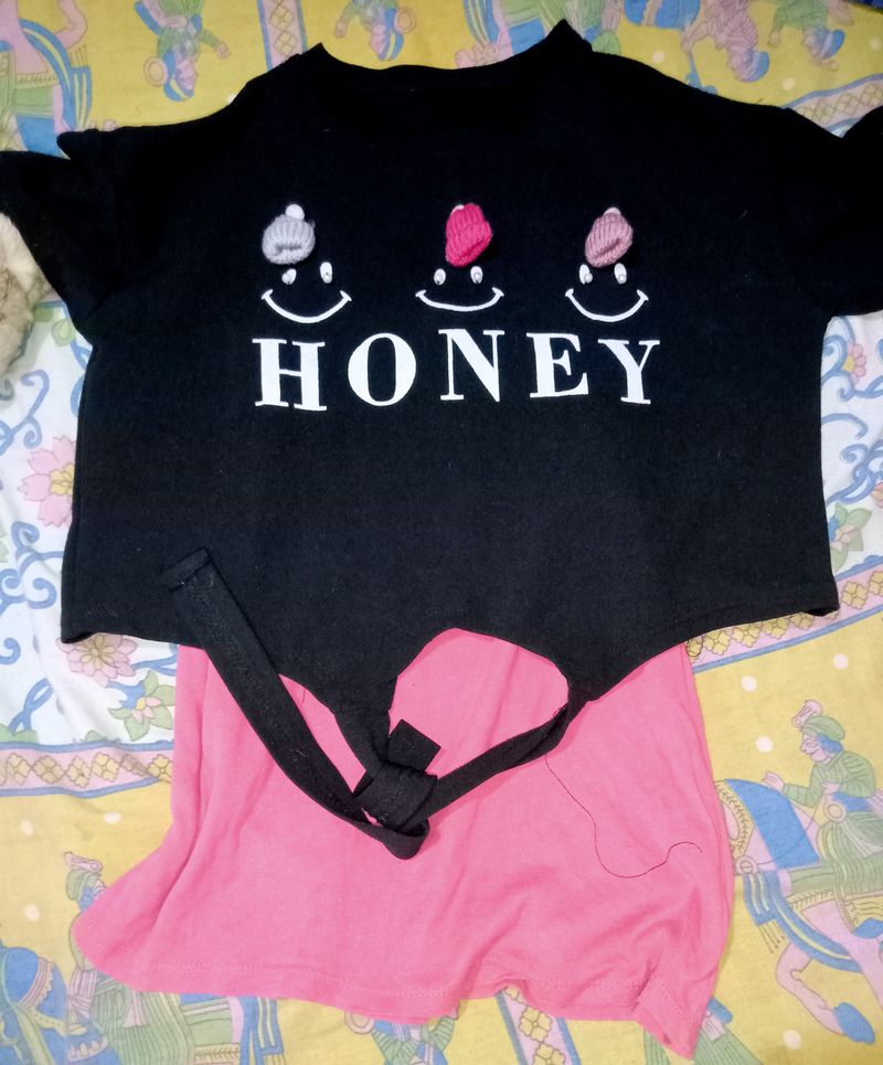 Beautiful Honey Print Top, Size - Large