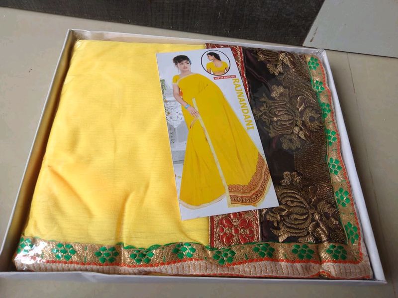 New Yellow Saree ⭐