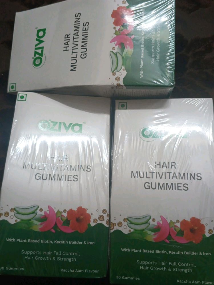 Oziva Hair Multivitamine Gummies Pack Of 3