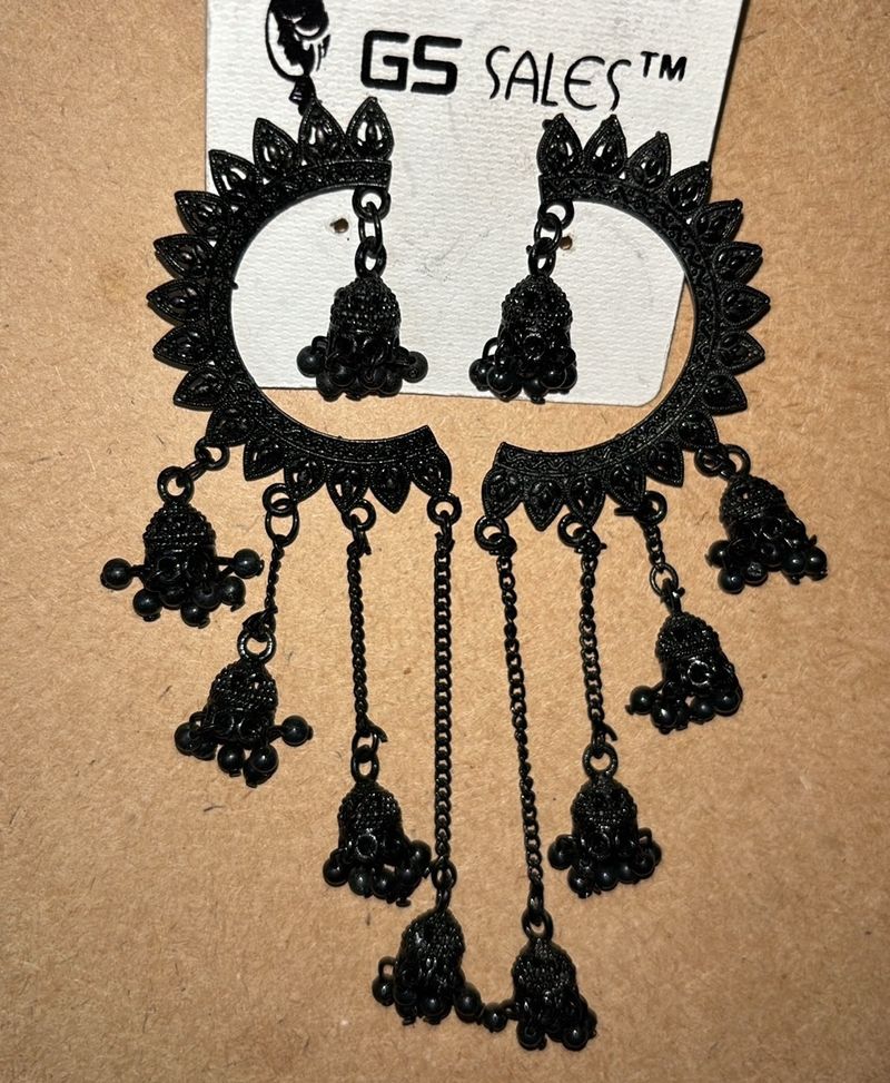 Women Black Earrings