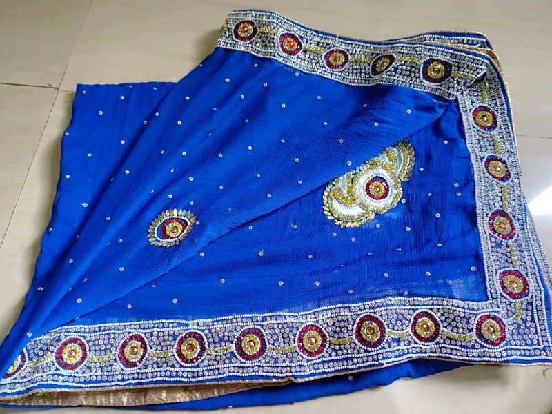 Blue Chiffon Dupatta 😍💙