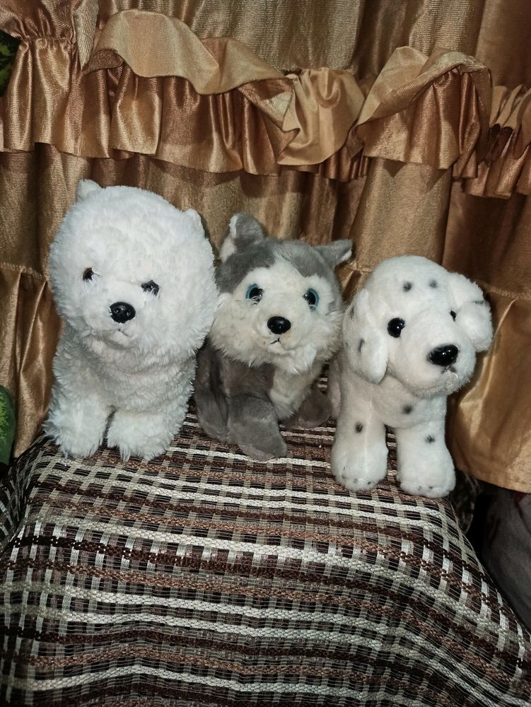 Combo Of 3 Cute Puppy Plushies