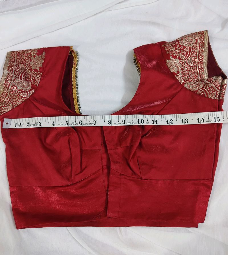 Red Silk Blouse