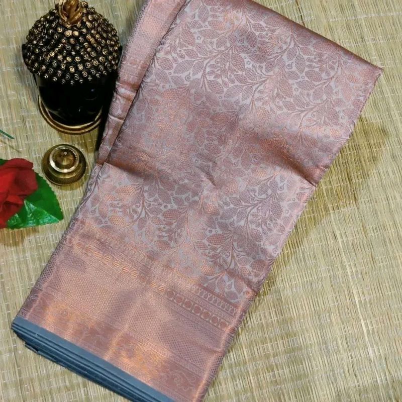 Soft Silk With Copper Border