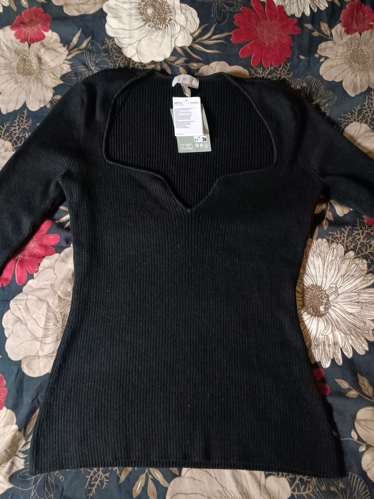 H&M T Shirt Black