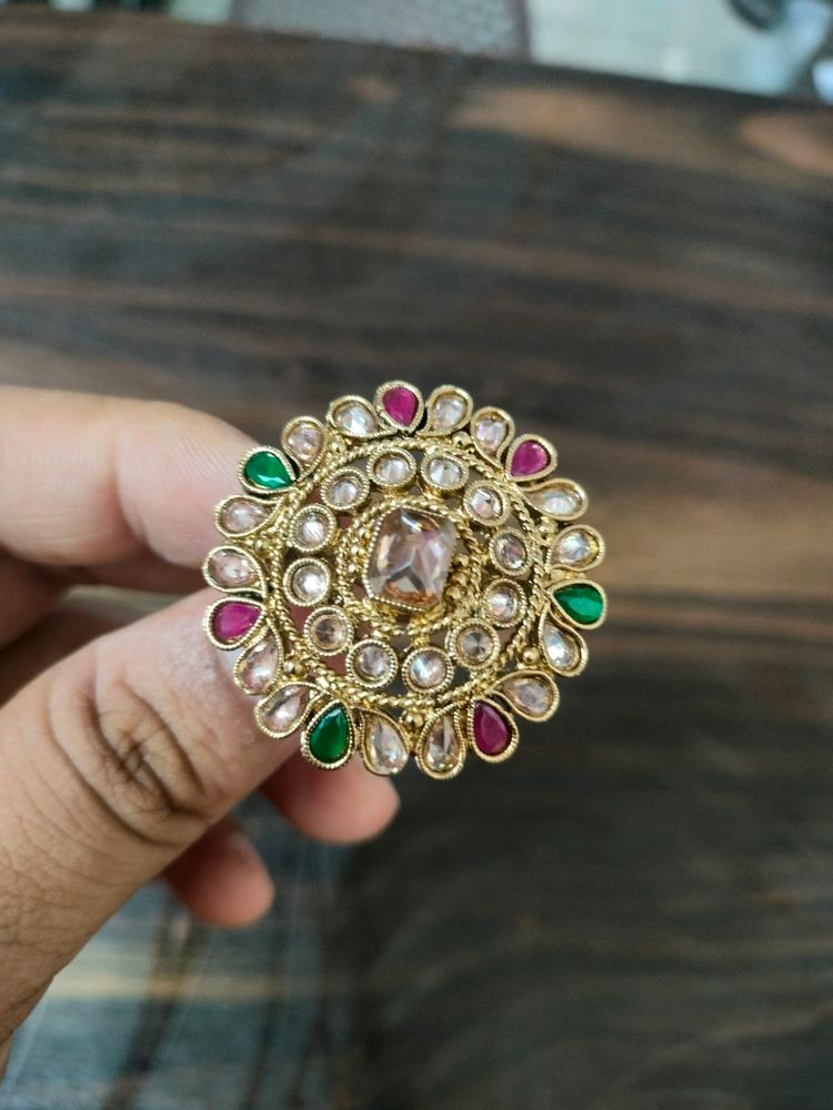 Kundan Ring Adjustable