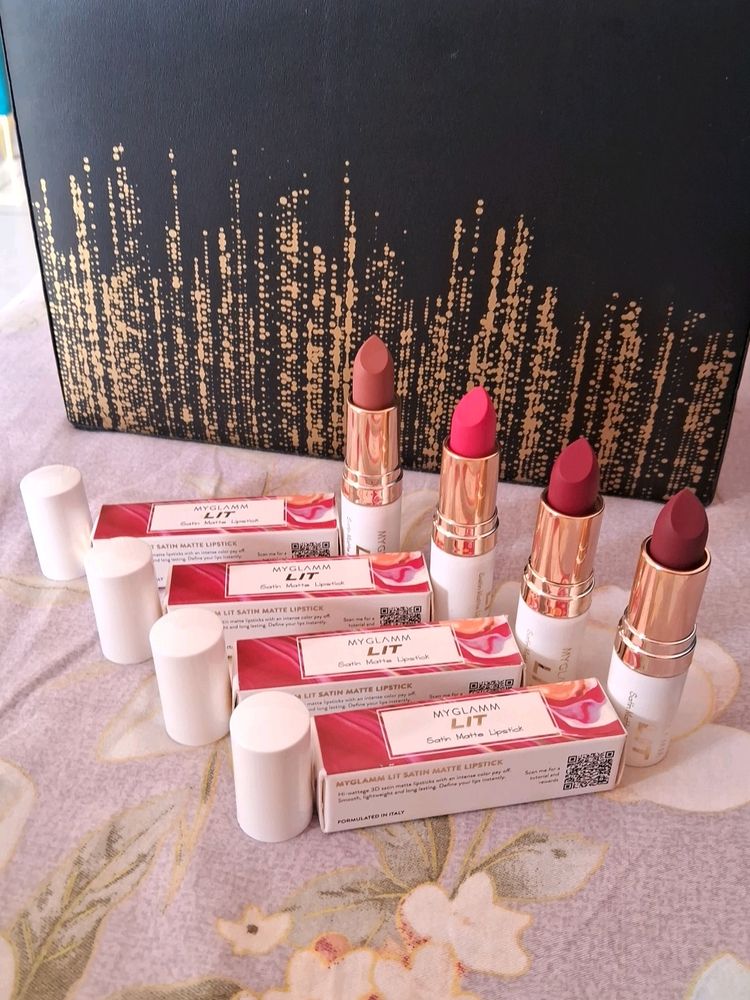 Lipstick By Myhlamm Satin Matte Combo Of 4