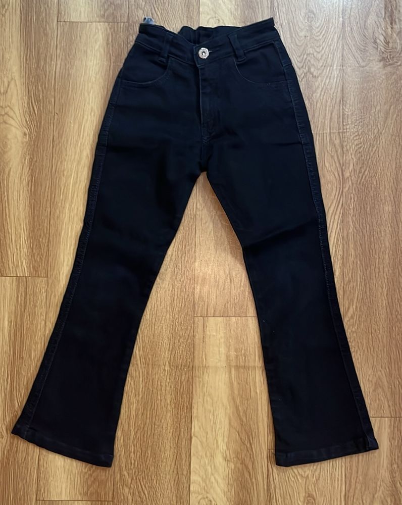 Girl Black Flare Jeans