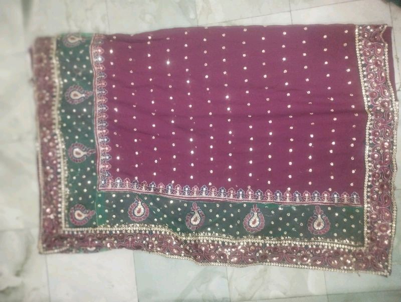 Marron Colour Designer Saree 😊