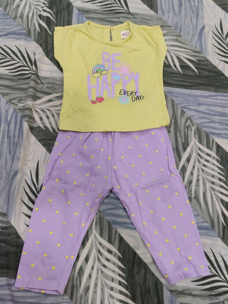 top and pyjama set for baby girl