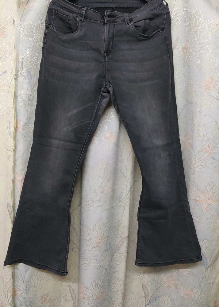 High-rise bootcut jeans