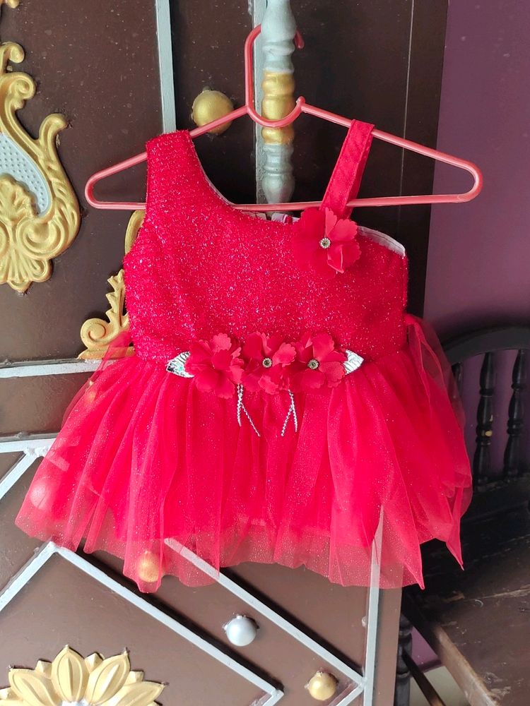 Beautiful ❤️ Red Colour Gown 😍😍 For Baby