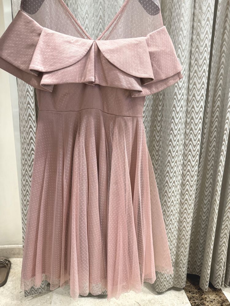 Blush Pink Dress With Belt