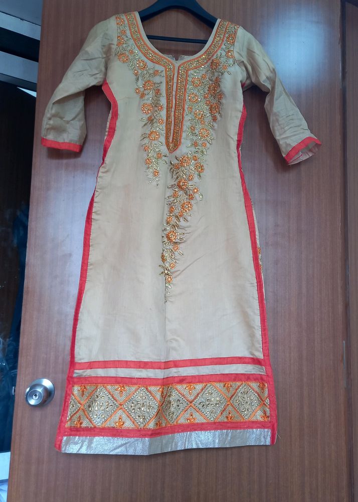 Orange Kurta Set