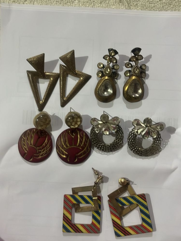 5 Pairs Of Earrings