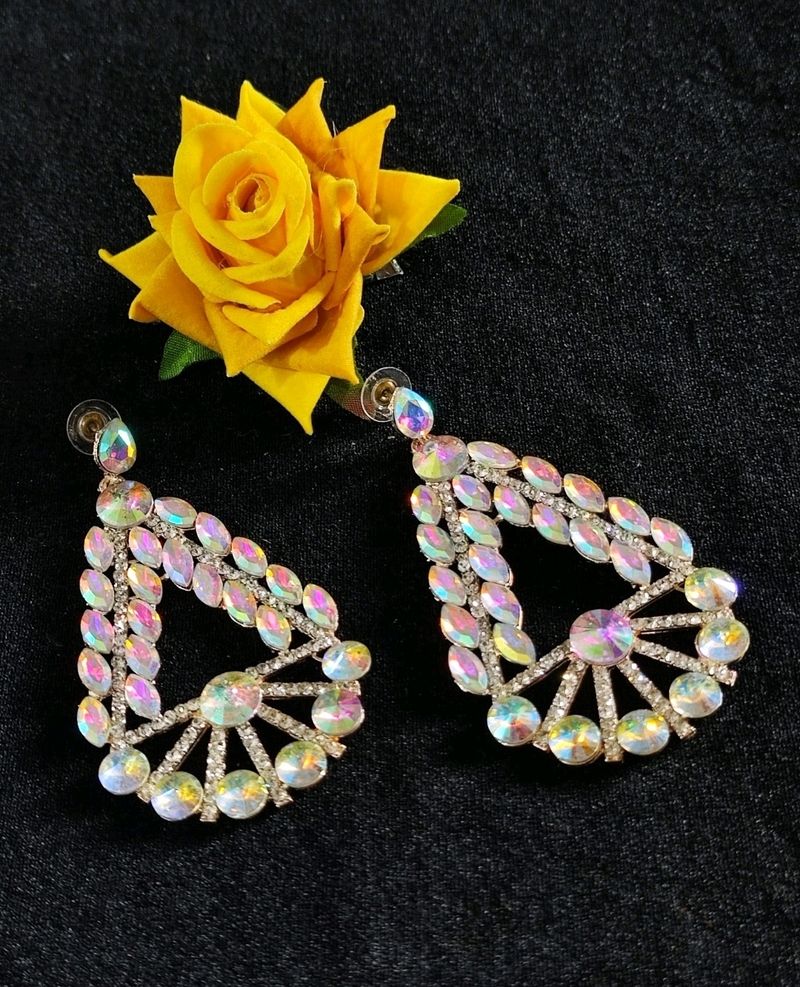 RAINBOW CHANDELIERS NAVRATRI EARRINGS