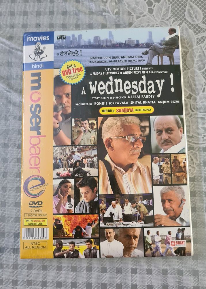 Moserbaer 2 Hindi movie DVDs A Wednesday & Shaurya