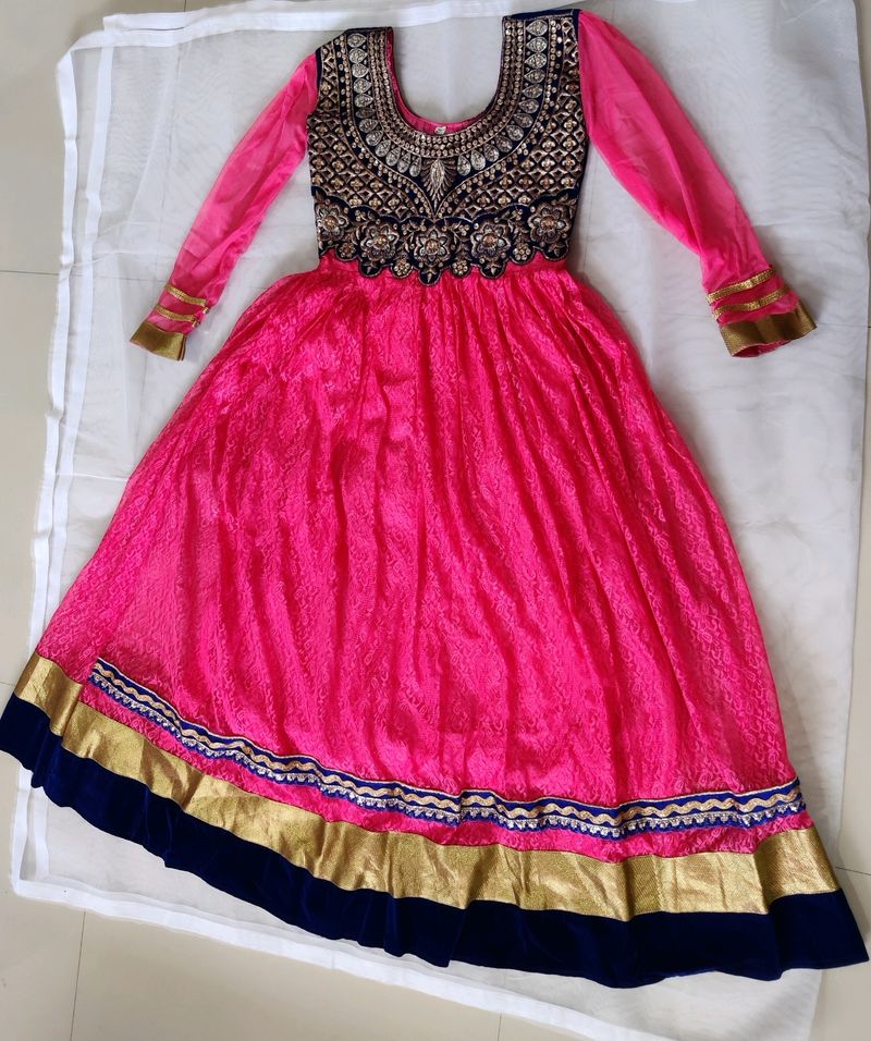 Anarkali Kurti Dupatta Pant Set