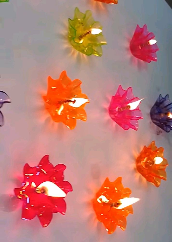 100% New Water Sencer Colorful Diya for Diwali