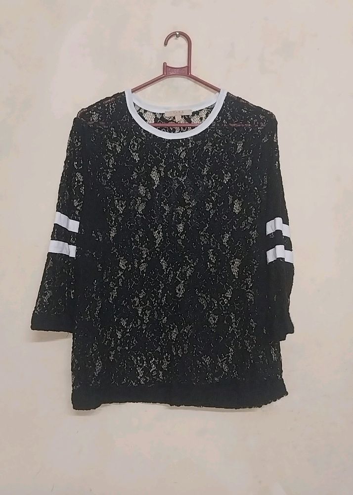 Zara Brand Net Top In Excellent Condition