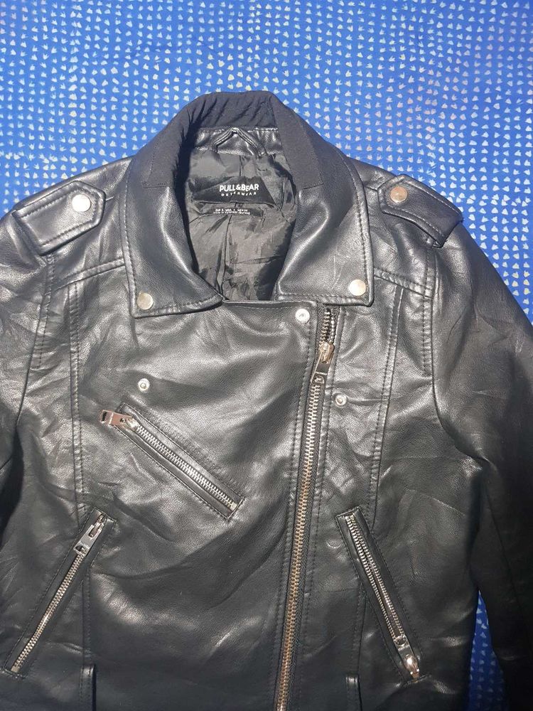 P&b Leather Jacket Womens